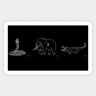 The Test - Elephant - dark colors Sticker